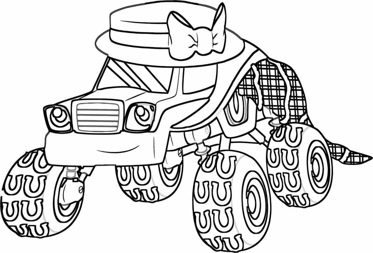 Splendid flash and wonder cars coloring pages for kids