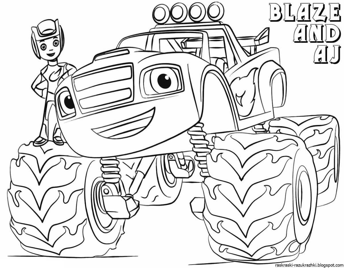 Coloring pages for kids with awesome flashes and wonder cars