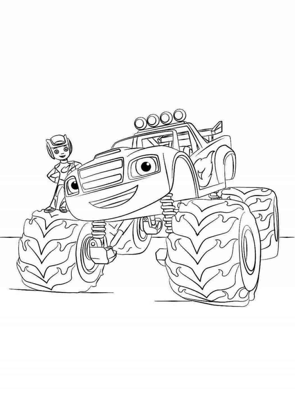 Amazing flash drives and wonder cars coloring pages for kids