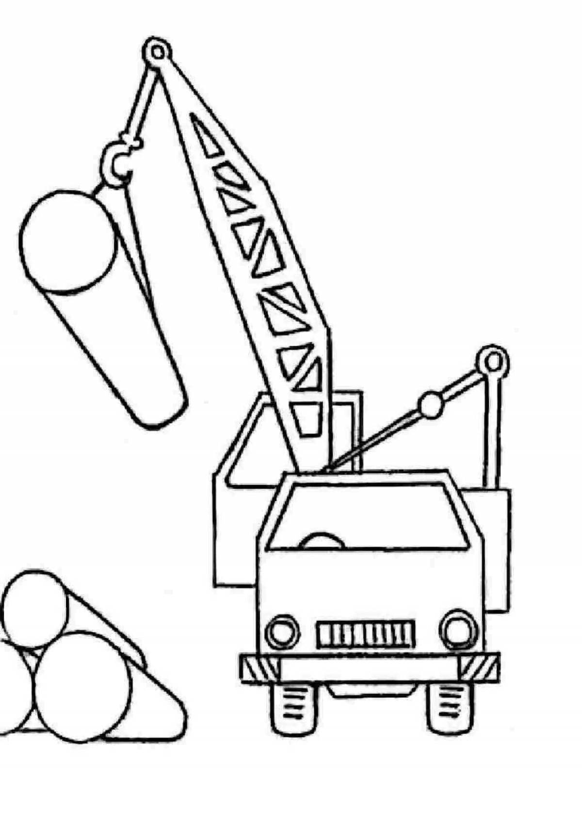 Автокран картинка для детей
