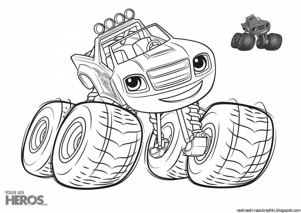 Grand flash and wonder cars coloring pages for kids