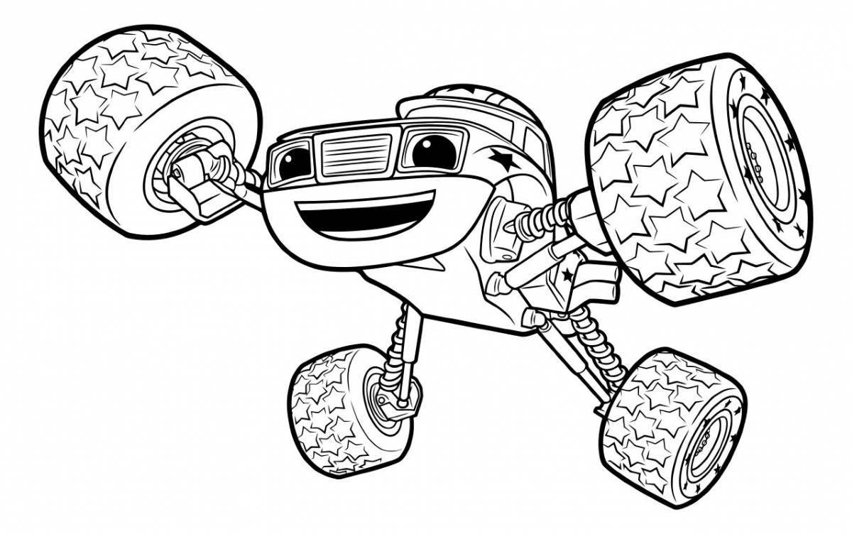 Glitter flash drives and wonder cars coloring pages for kids