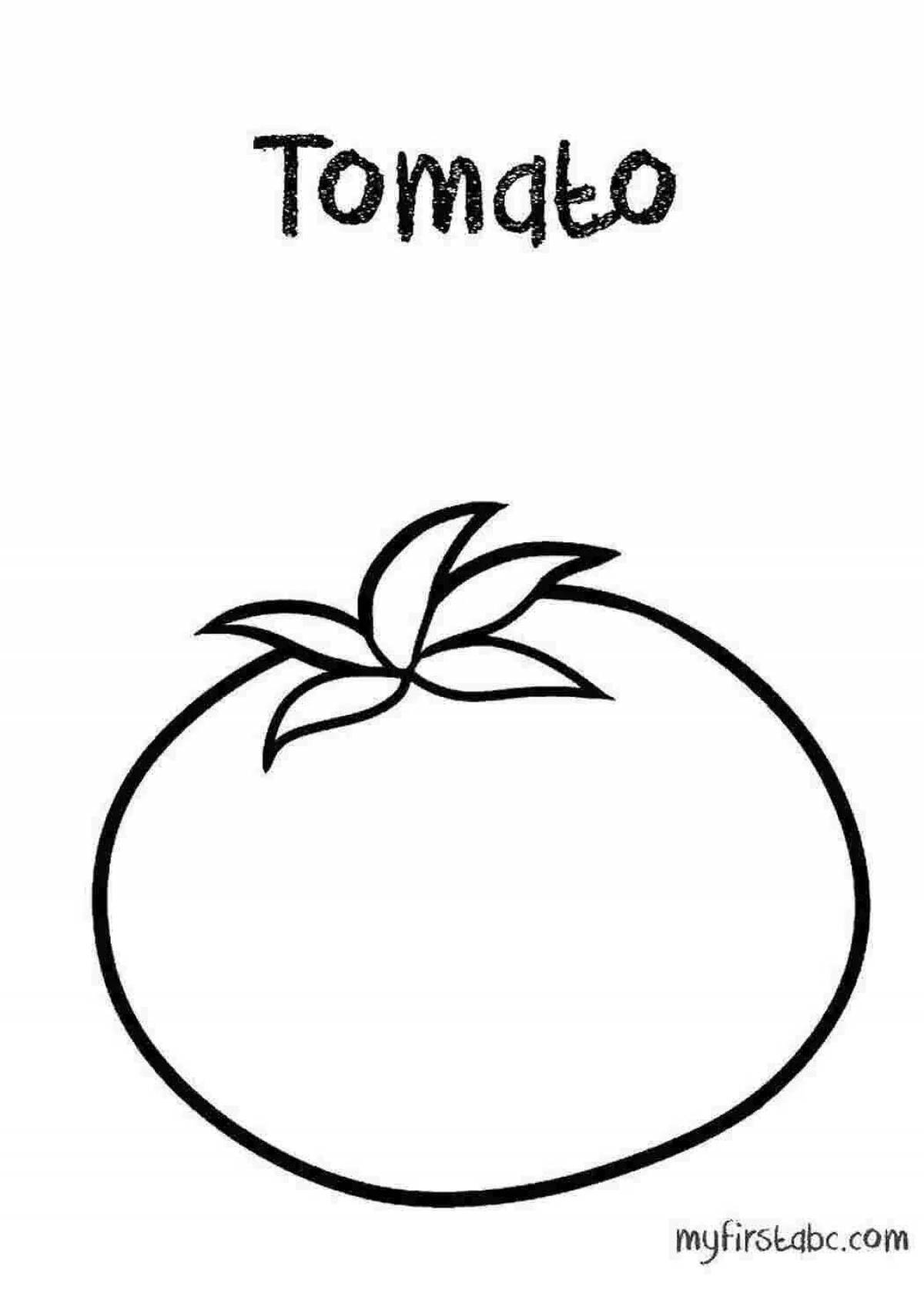 Творческая раскраска помидоров для детей 3-4 лет
