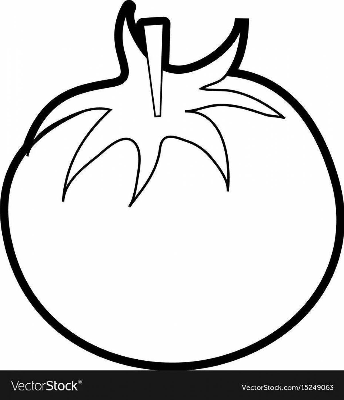 Coloring pages with tomatoes for children 3-4 years old