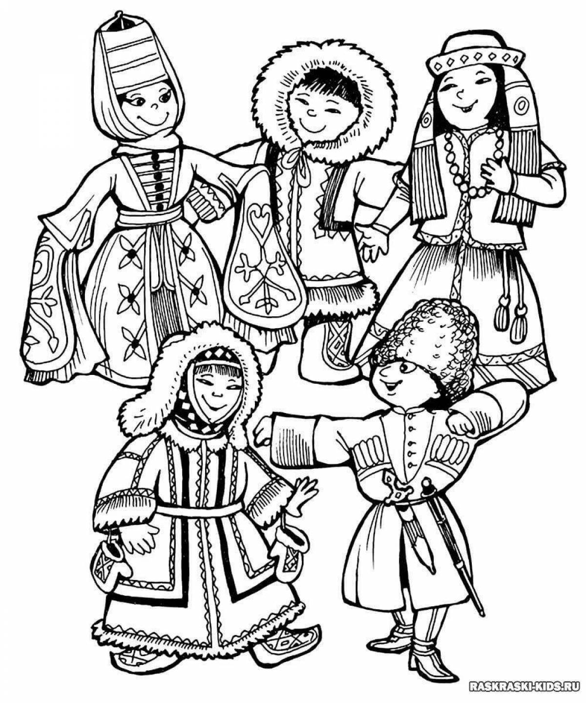 Gorgeous costumes of Russian people for children