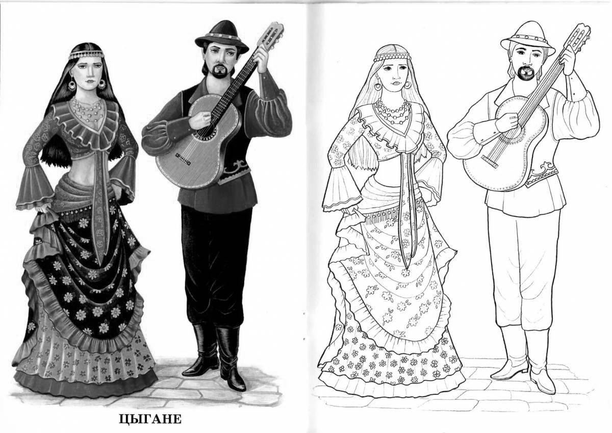 Photo Costumes of the peoples of Russia for children for printing #9