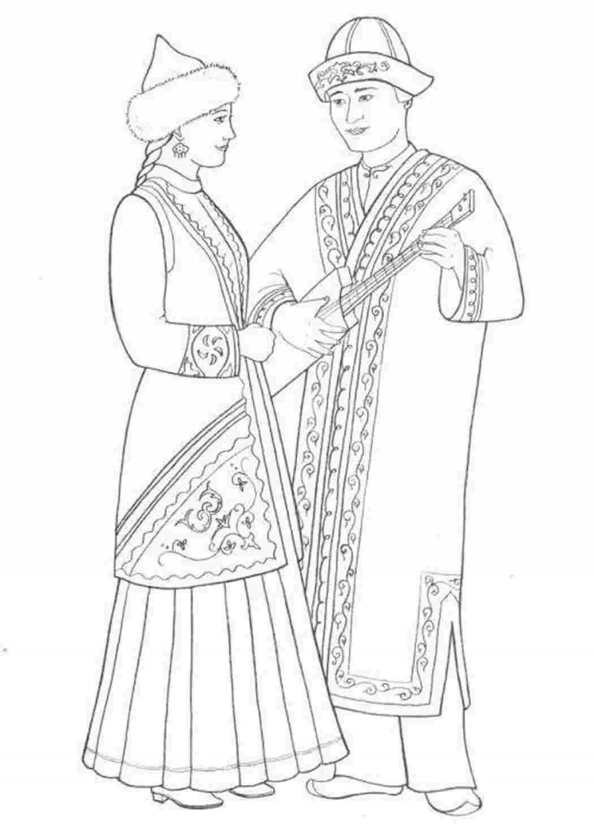 Photo Costumes of the peoples of Russia for children for printing #14