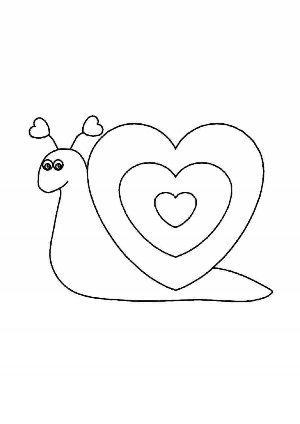 Раскраска «сияющее сердце» для детей 3-4 лет