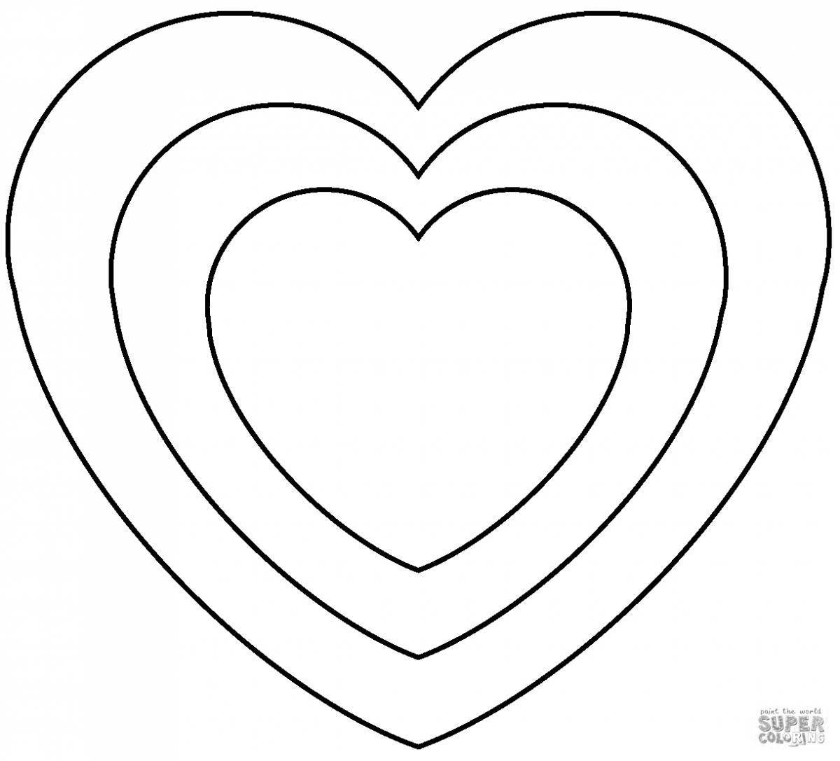 A fun heart coloring book for 3-4 year olds