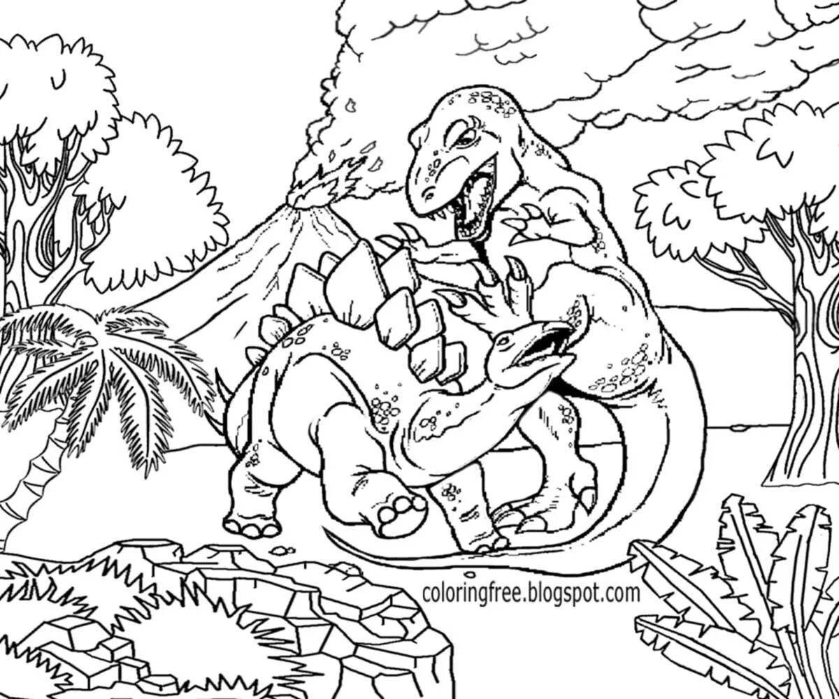 Fun Jurassic Park coloring book for kids