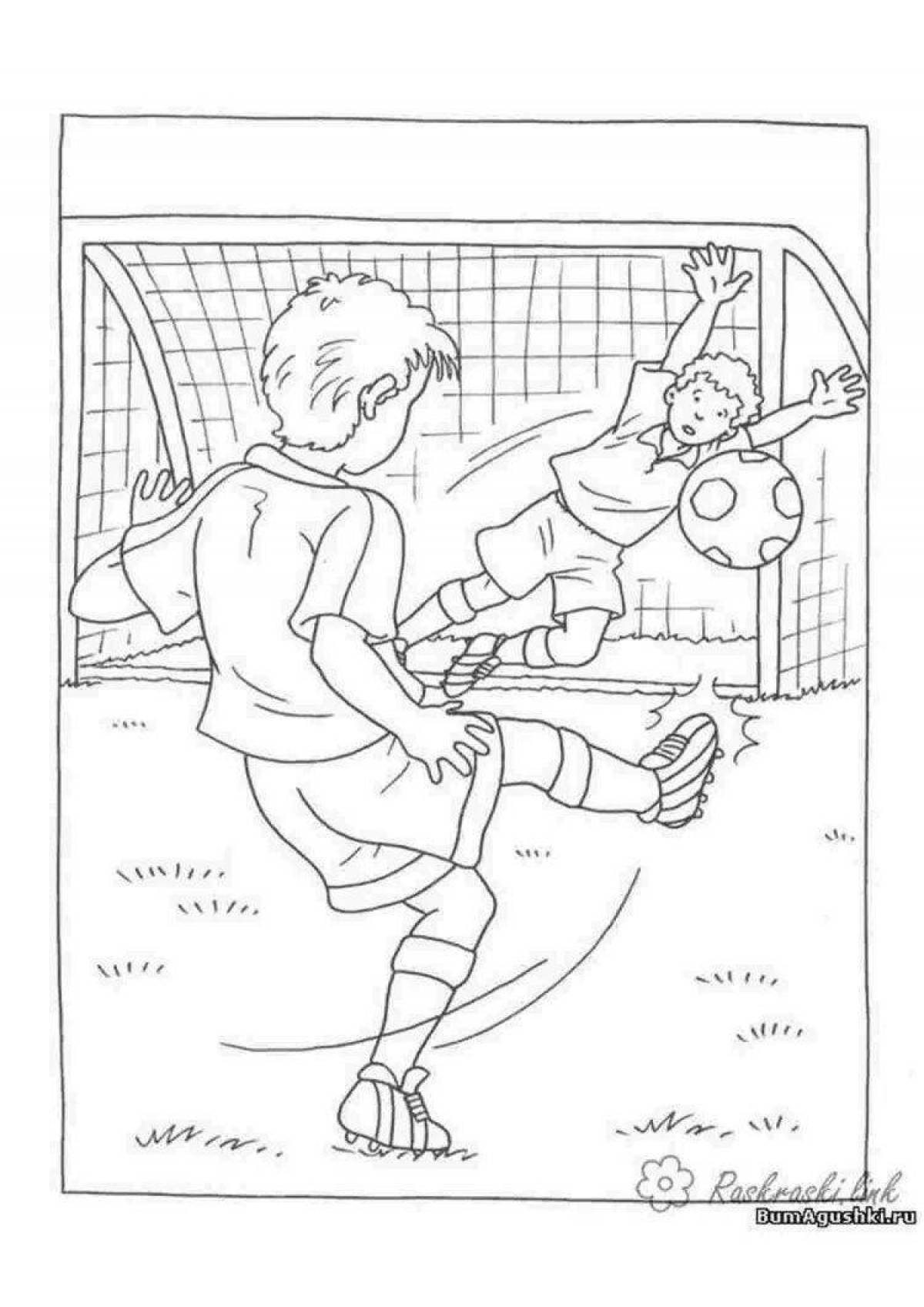 Adorable football coloring book for kids