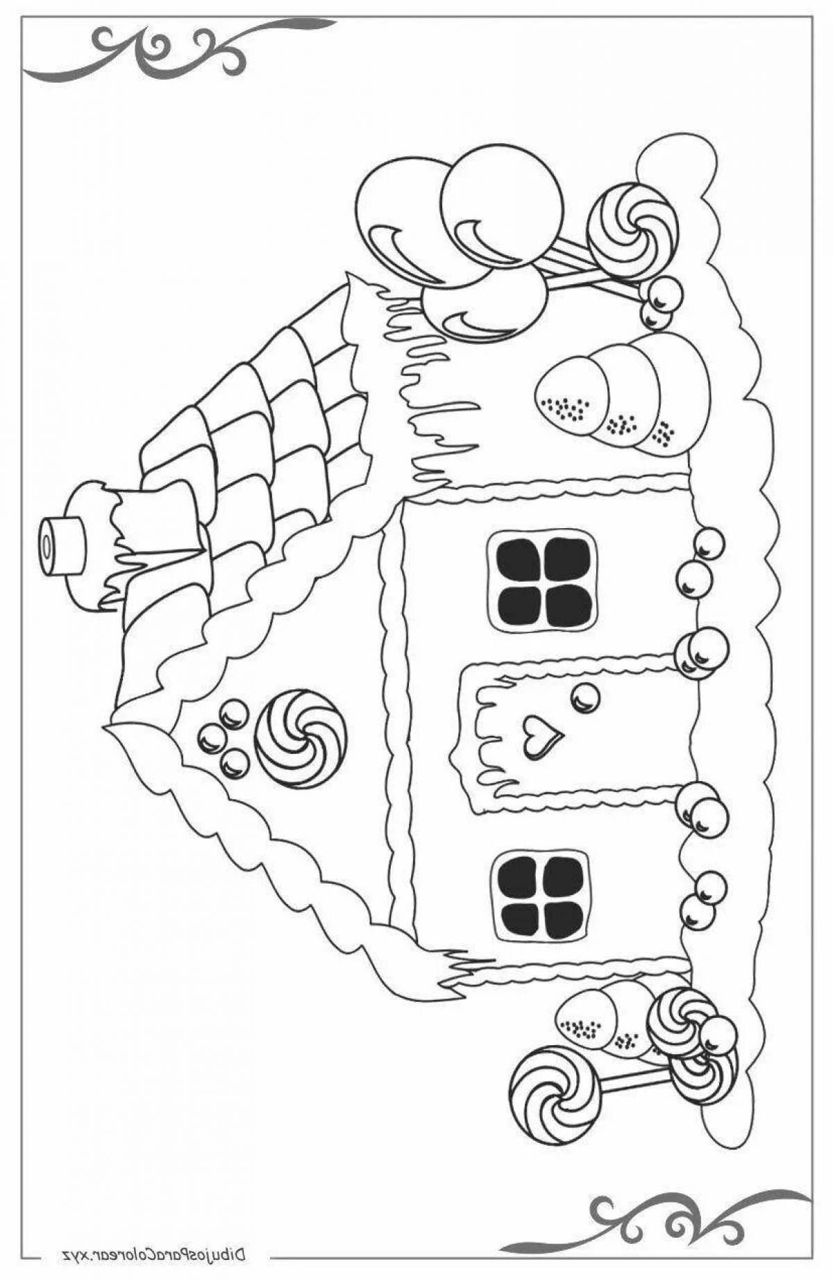 Flawless Toddler Cat House Coloring Page