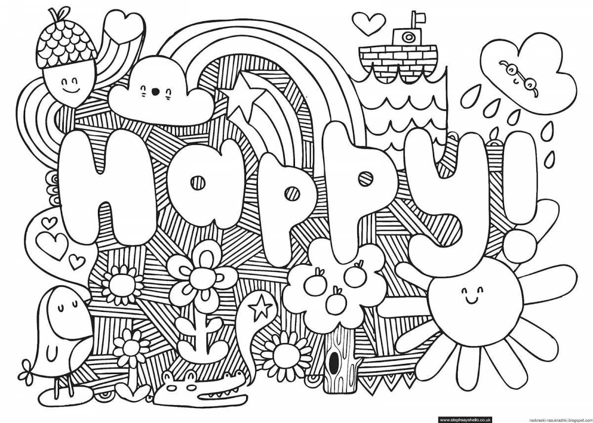 Happy coloring for adults en