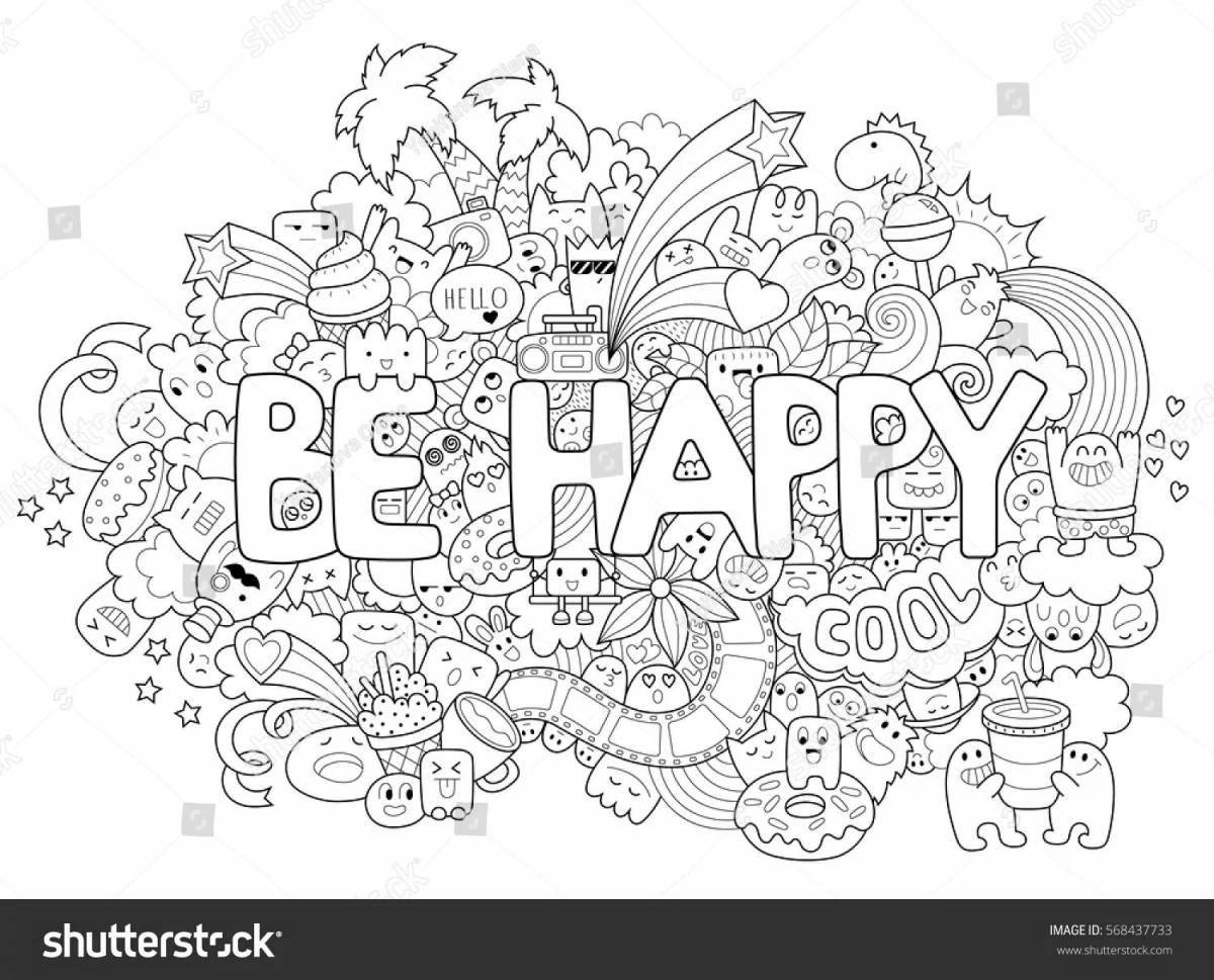 Exquisite happy color coloring book for adults en