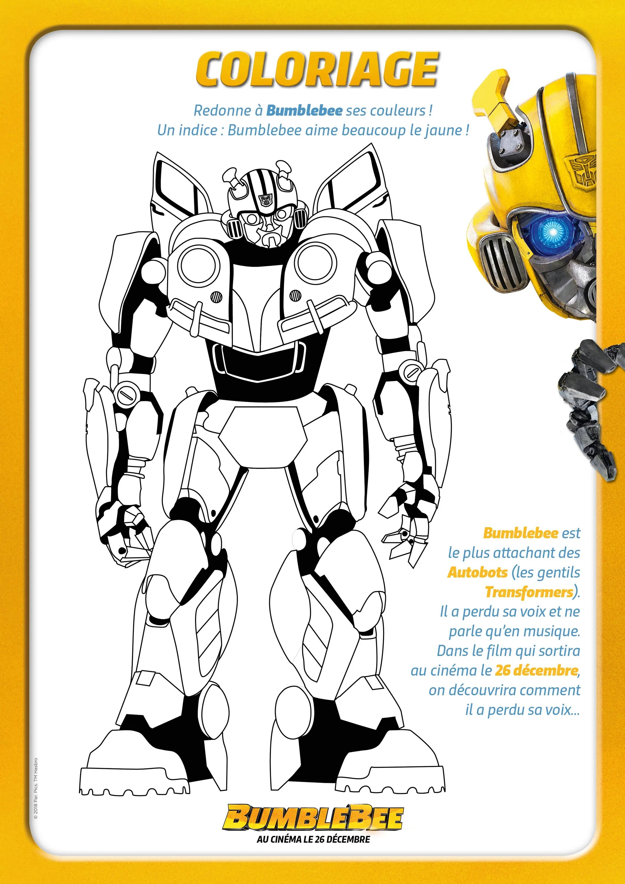 Inspirational bumblebee coloring book for kids