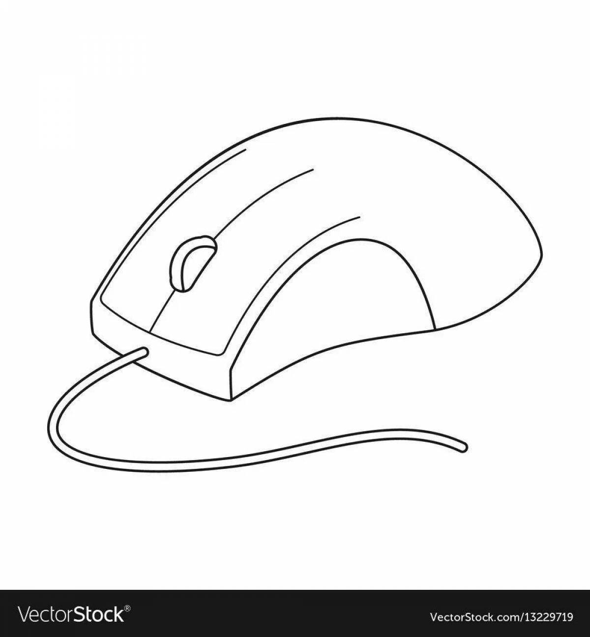 Яркая страница рисования компьютерной мыши