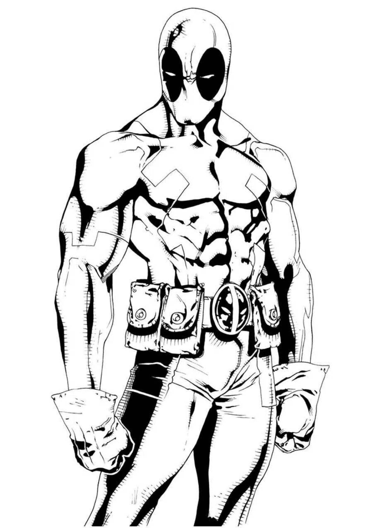 Deadpool and spiderman coloring book for kids