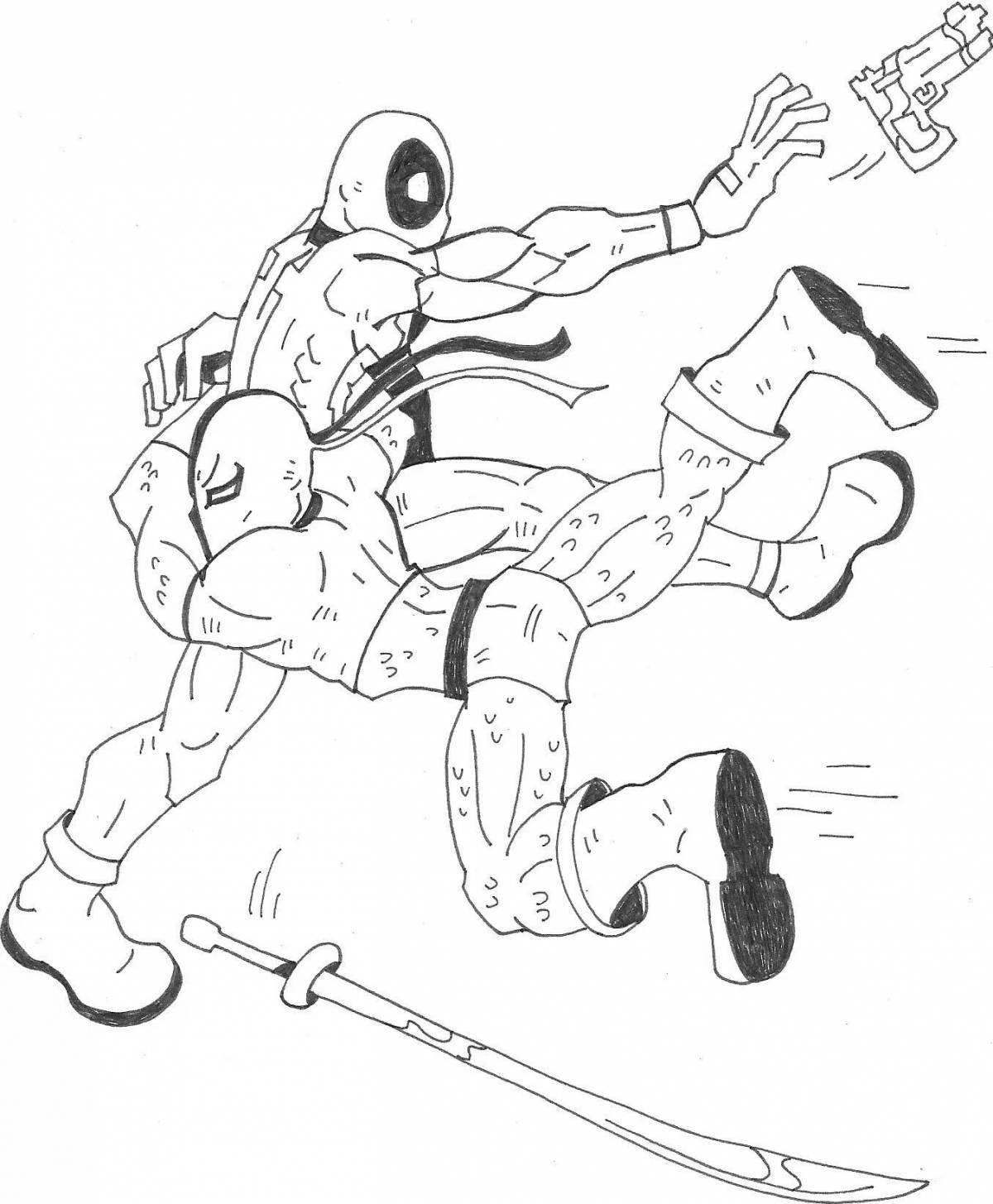 Outstanding coloring book of deadpool and spiderman for kids