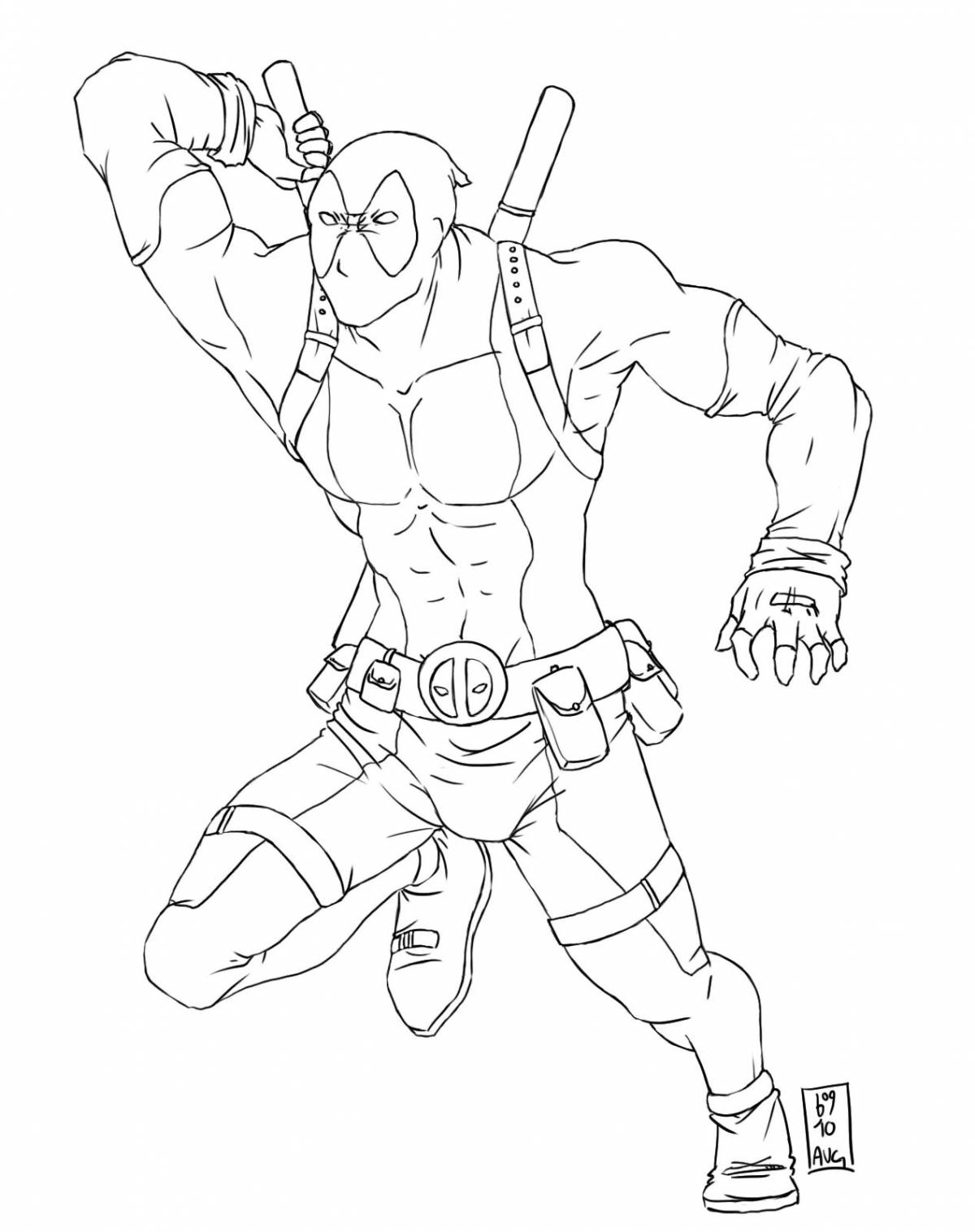 Amazing Deadpool and Spiderman Coloring Pages for Kids