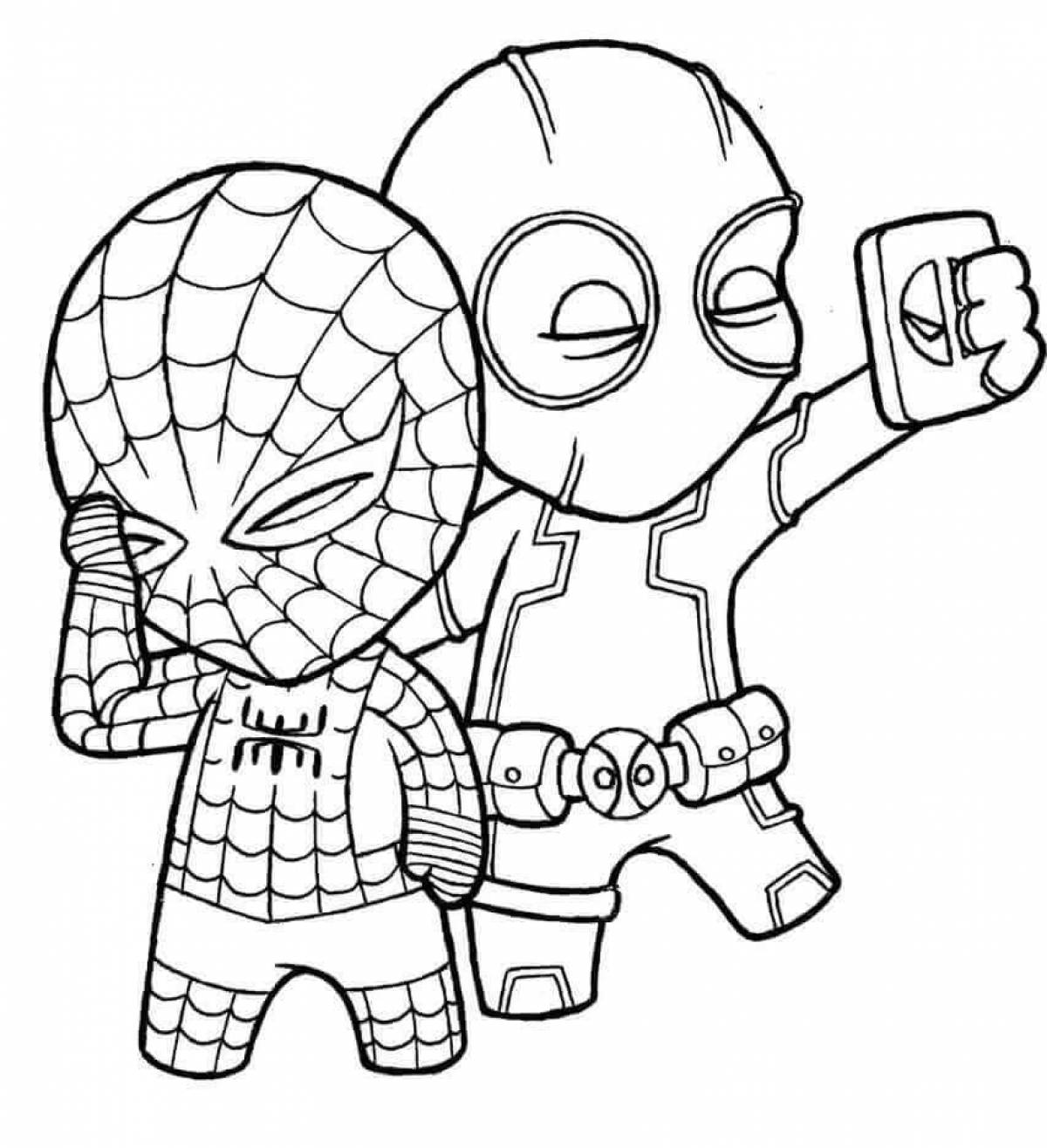 Дэдпул и человек паук для детей #3