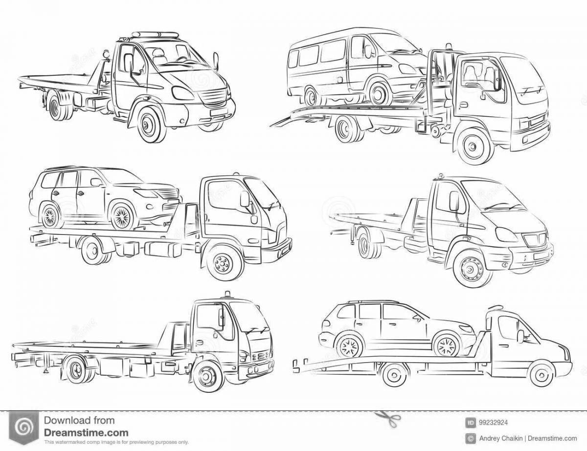 Pre-k standout tow truck coloring page