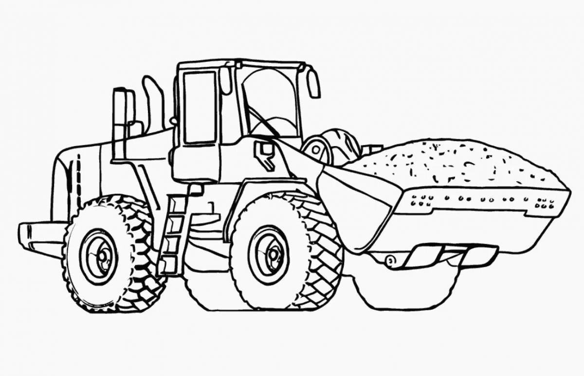 Great bulldozer coloring book for kids