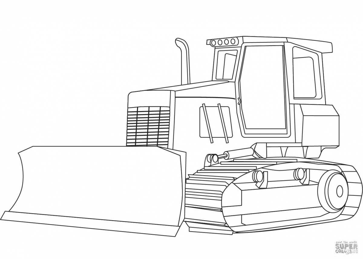 Witty bulldozer coloring book for the little ones