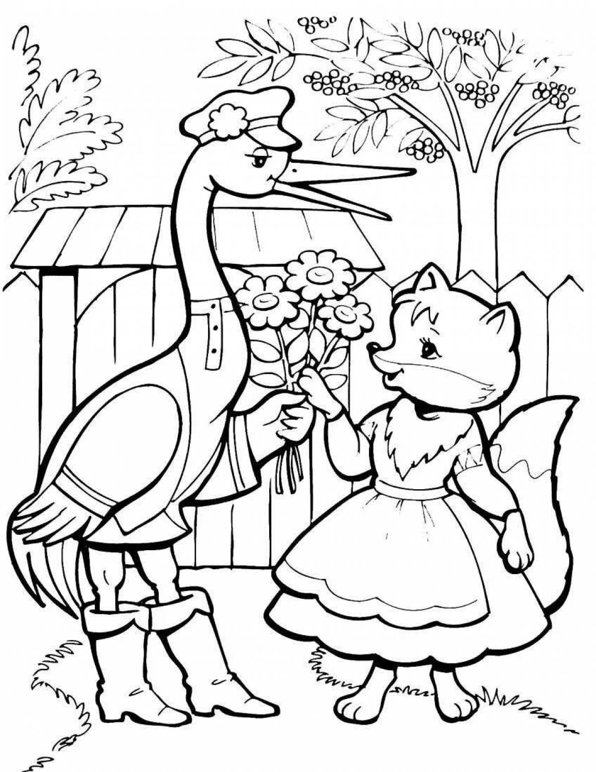 Bright Russian folk tales coloring book