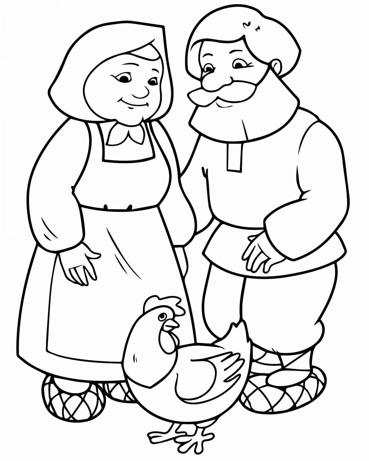 Refreshing Russian folk tales coloring book
