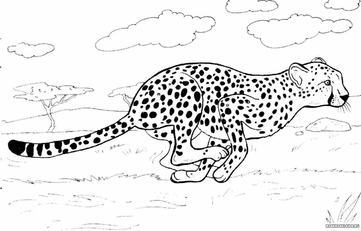 Amazing African animals coloring page for 5-7 year olds