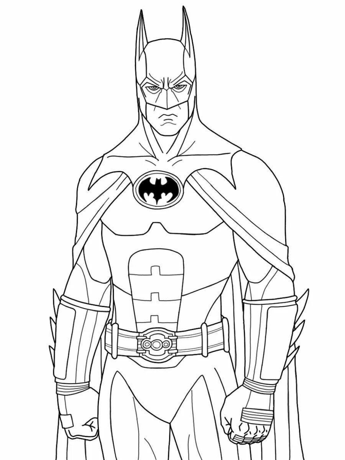 Batman colorful coloring book for 3-4 year olds