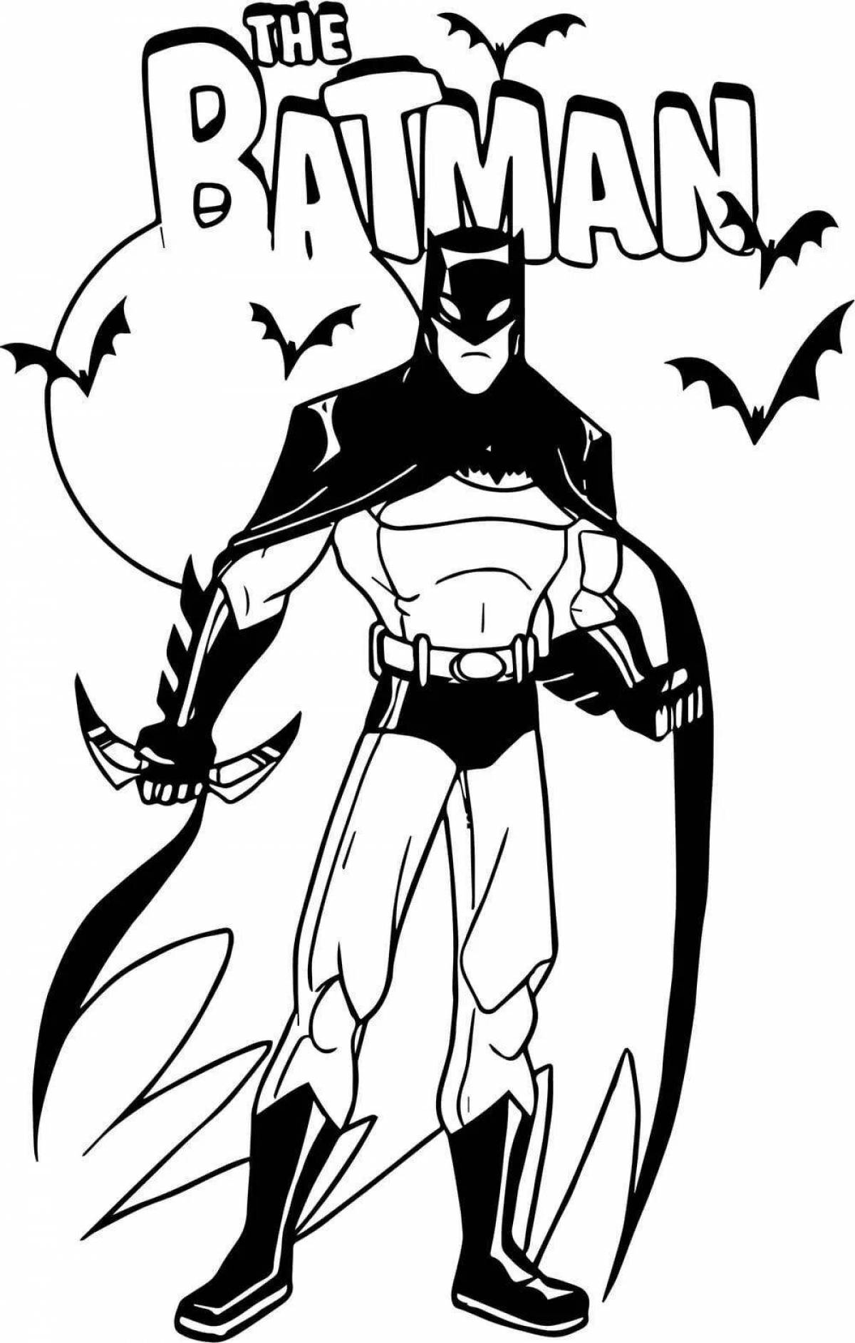 Batman coloring book for kids 3-4 years old