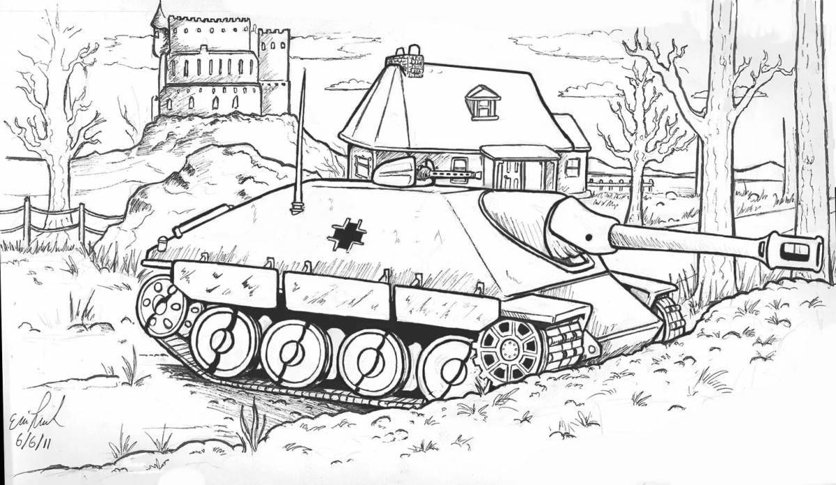 Imaginary war coloring book for 6-7 year olds