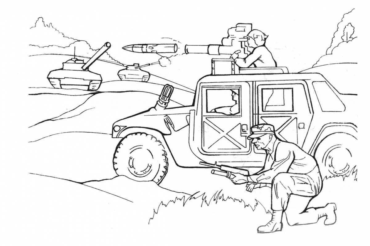 Wonderful war coloring pages for 6-7 year olds