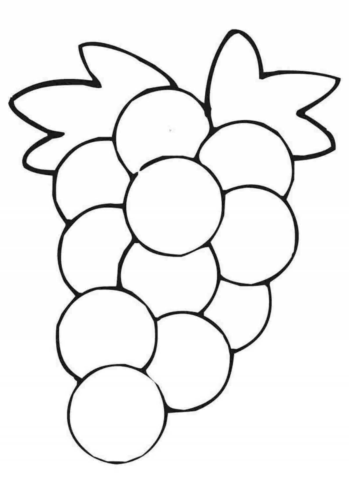 Coloring grapes for the little ones