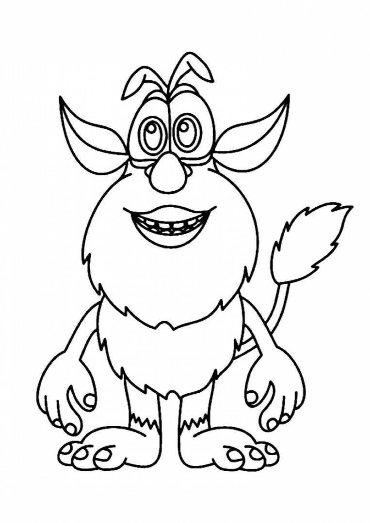 Comic cartoon character coloring book for 3-4 year olds