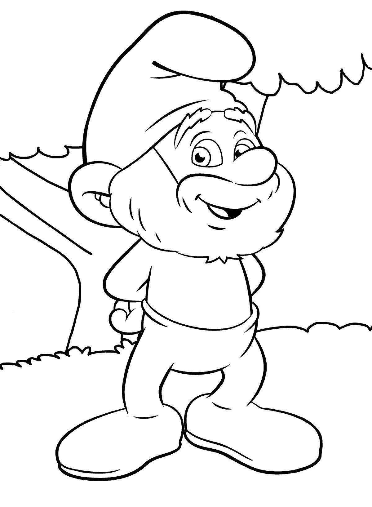 Innovative cartoon characters coloring book for 3-4 year olds
