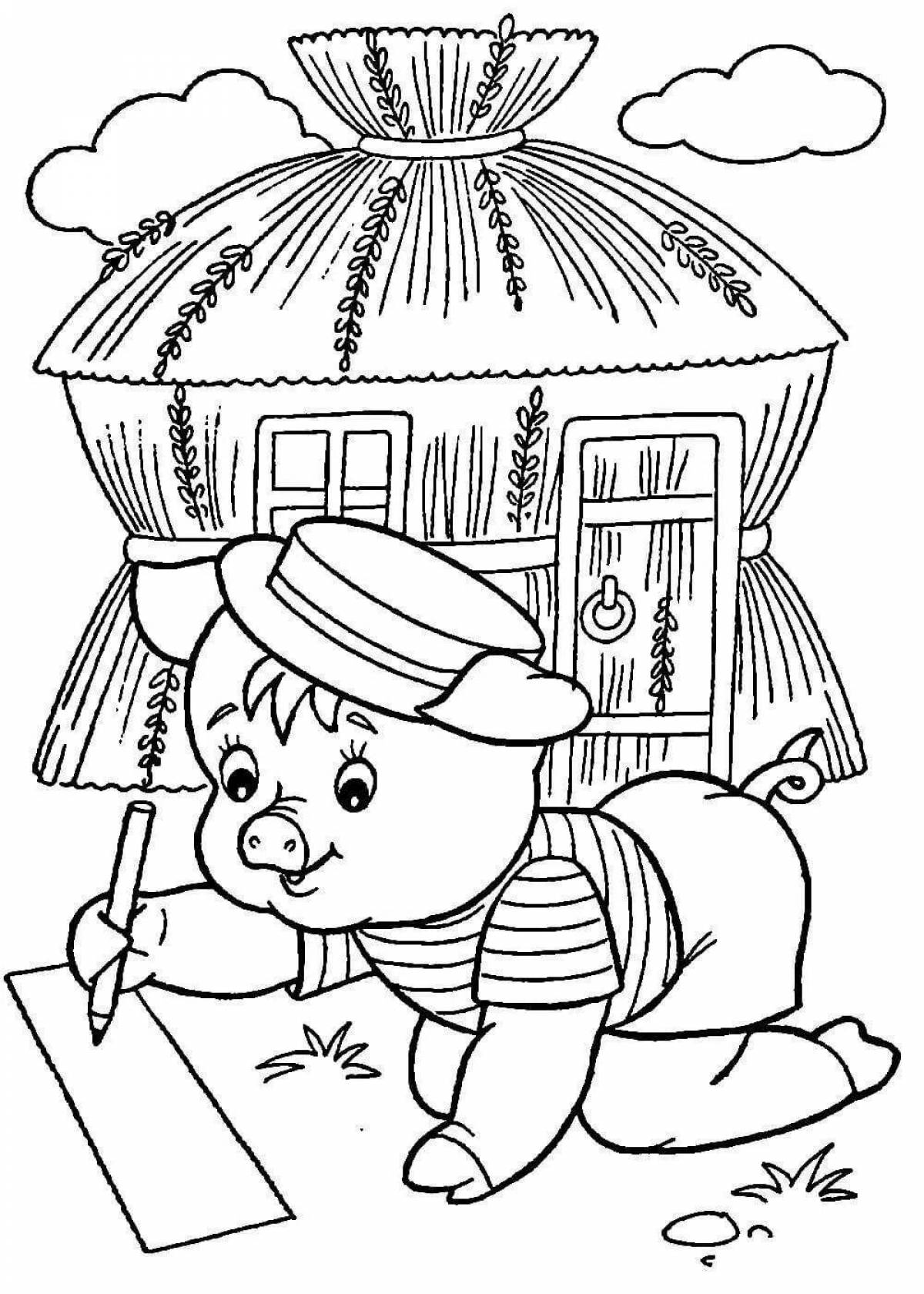 The three little pigs coloring book for little ones