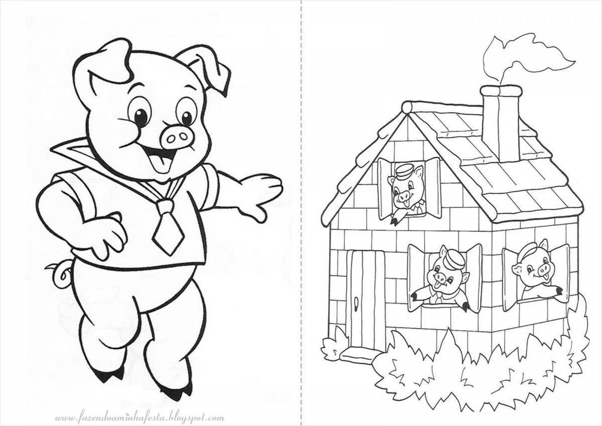 Amazing Three Little Pigs Coloring Pages for Kids