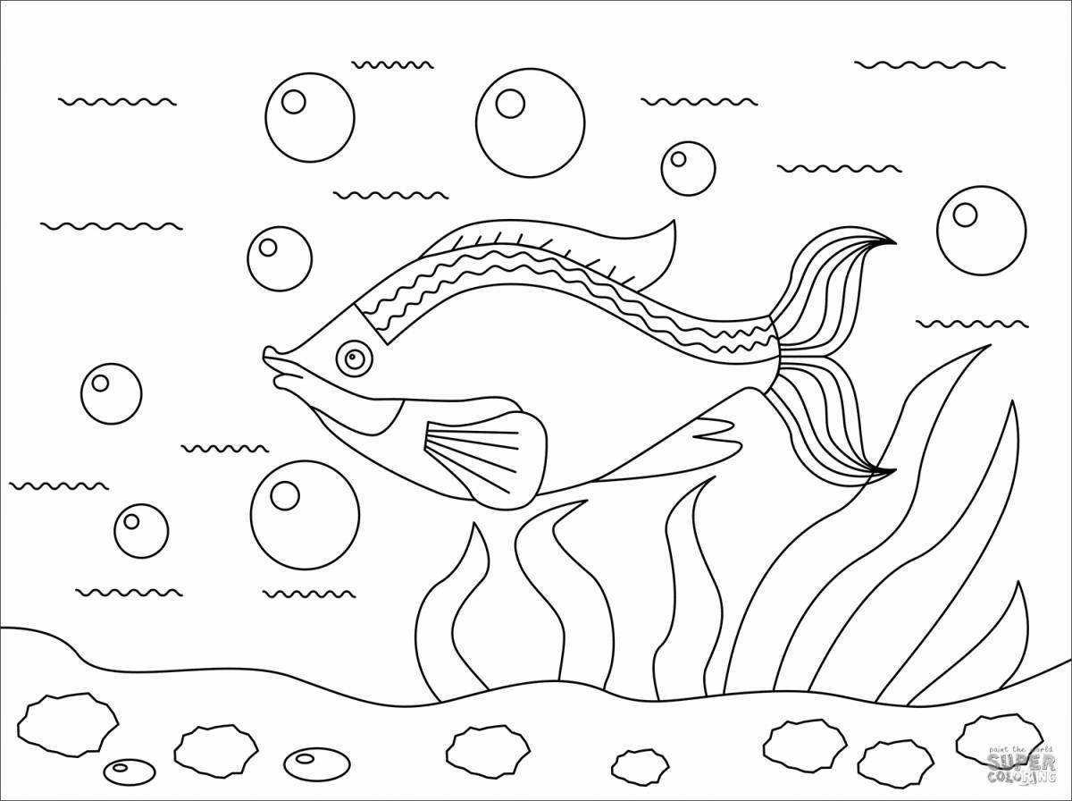 Great fish and coloring book for kids
