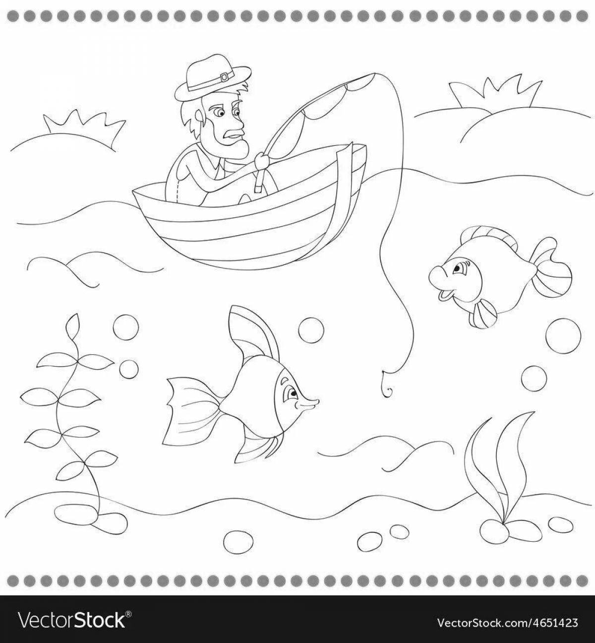 Awesome fish and fish coloring pages for kids