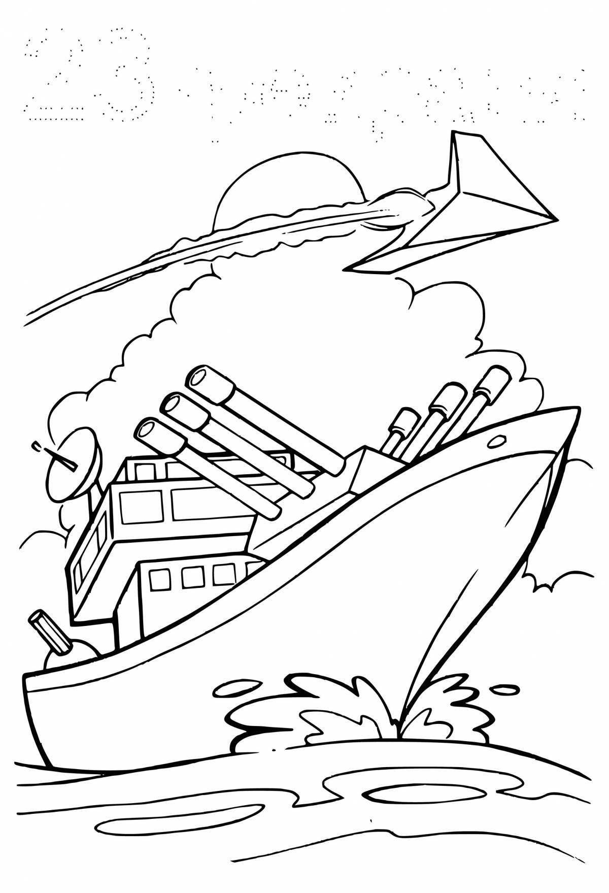 Impressive military tanker aircraft coloring page