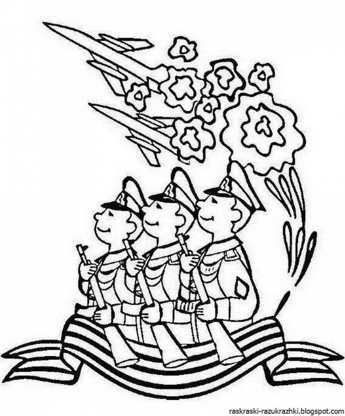 Gorgeous military tank badge coloring page