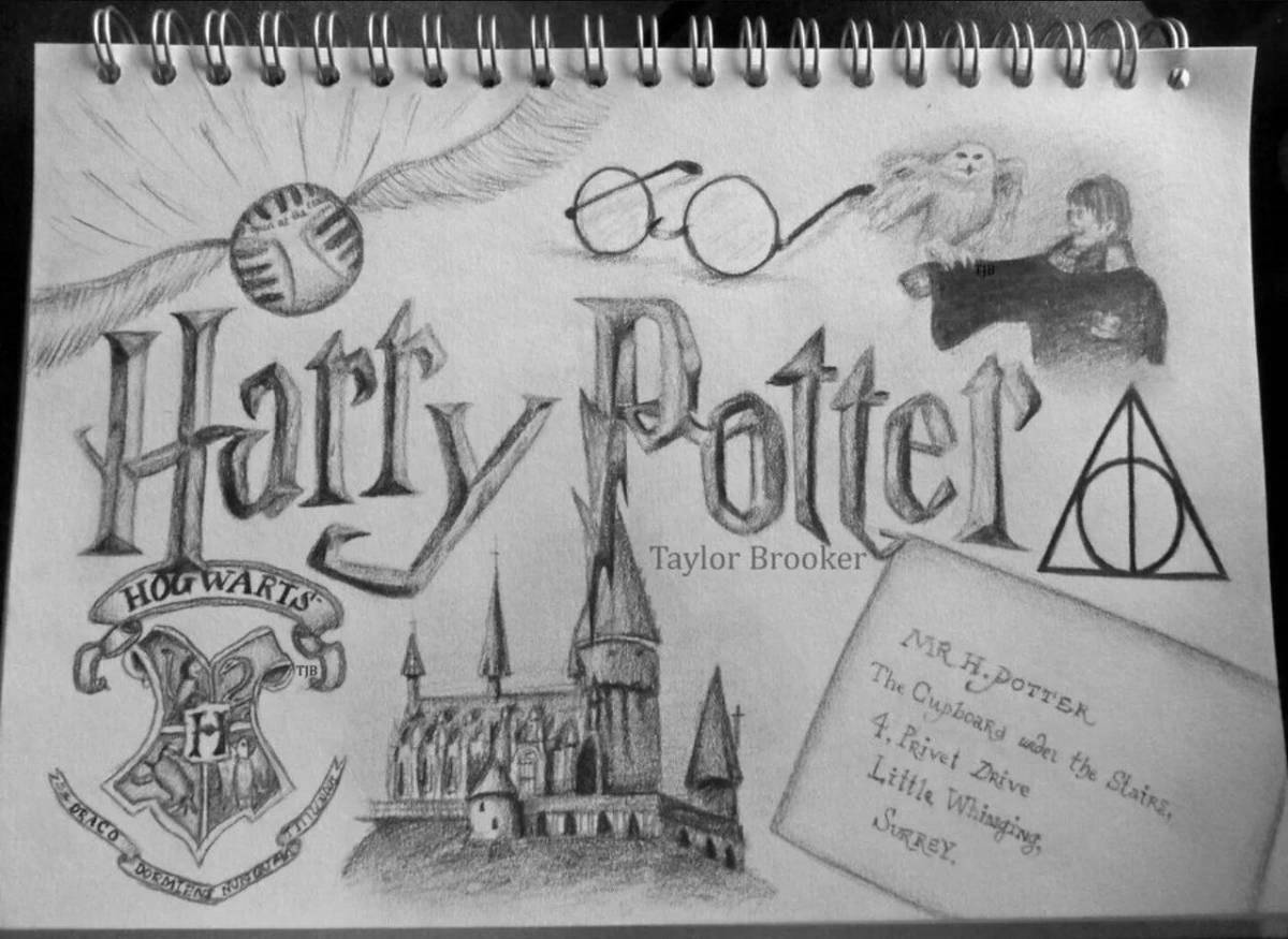 Incredible school of witchcraft and wizardry coloring book for harry potter fans