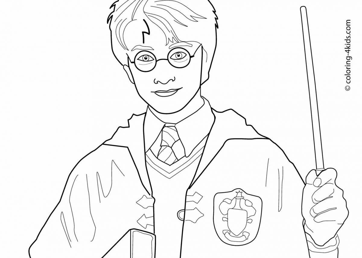 Great school of witchcraft and wizardry coloring book for harry potter fans