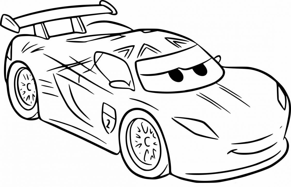 Joyful racing car coloring book for kids