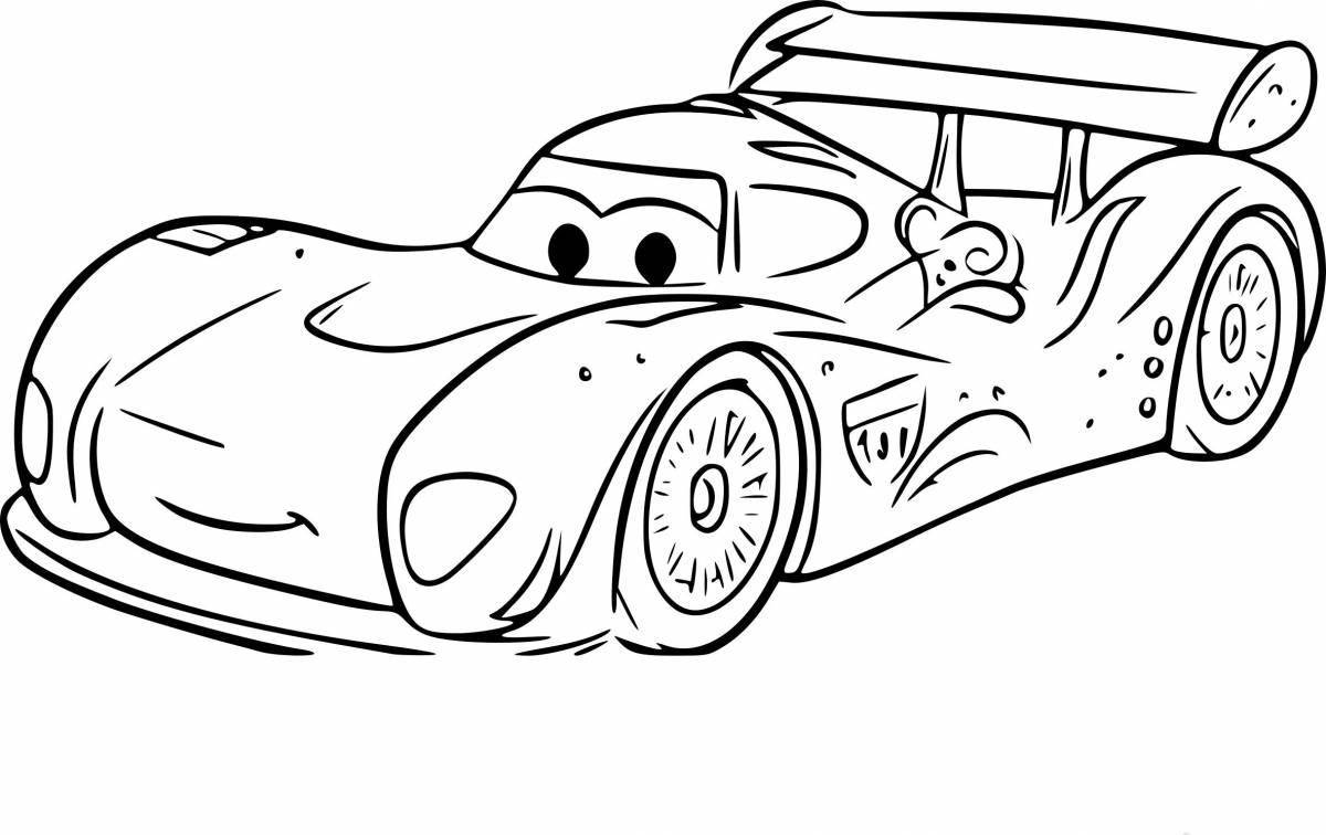 Wonderful racing car coloring book for kids
