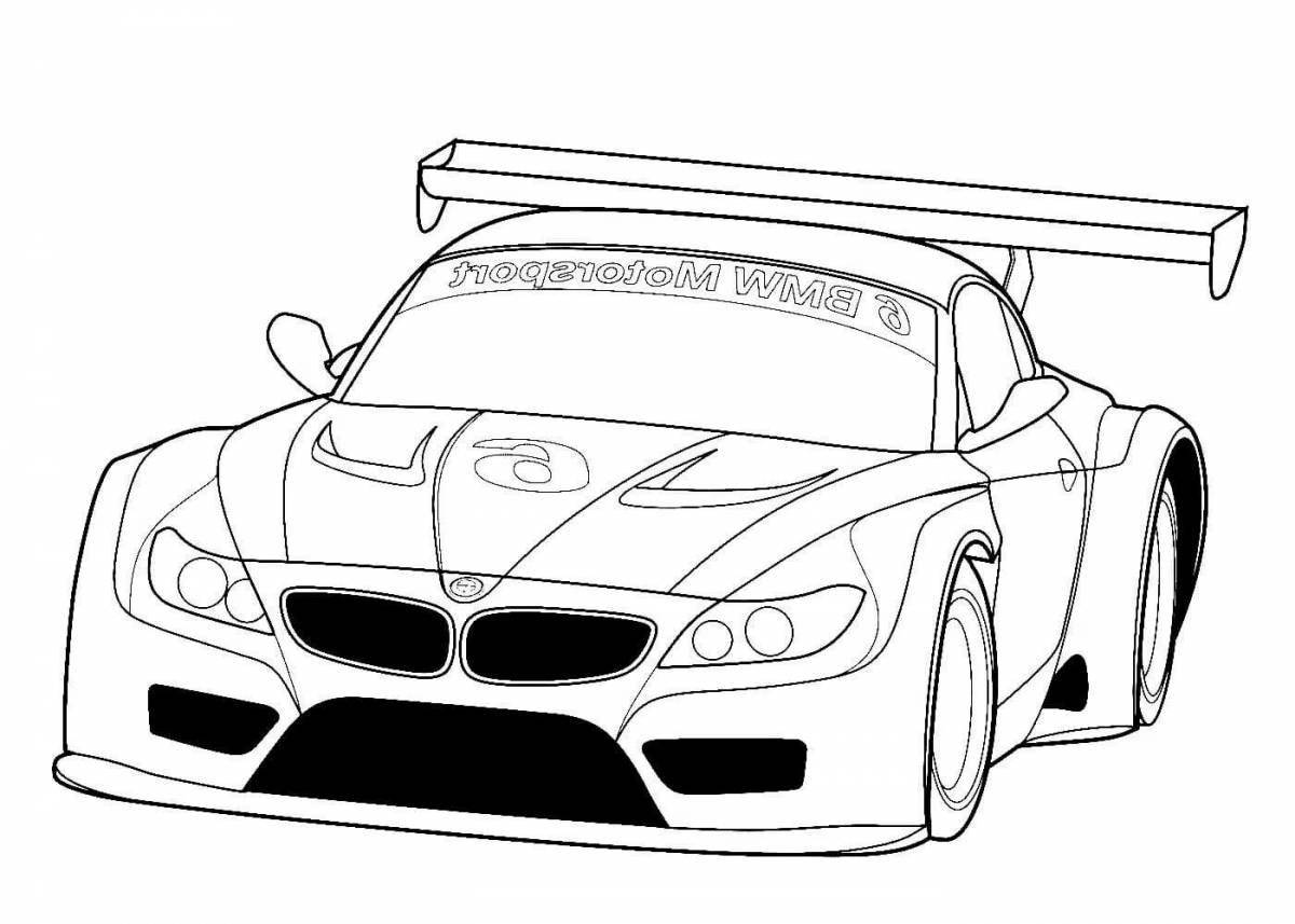 Sweet race car coloring book for kids