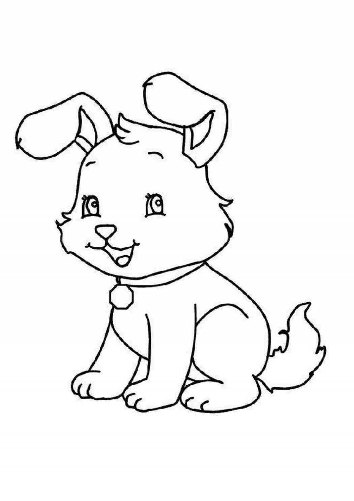 Funny coloring pages cats and dogs for children 3 4 years old