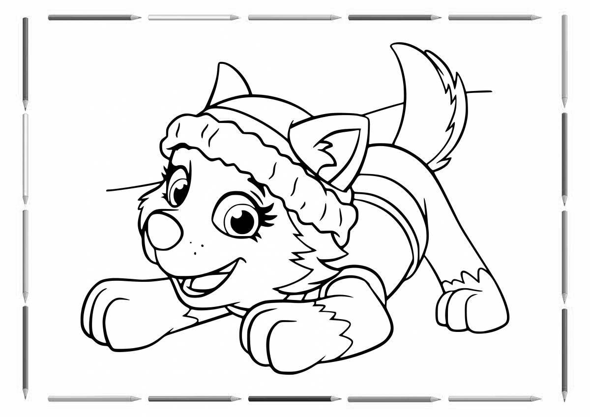 Adorable cat and dog coloring book for kids 3 4 years old